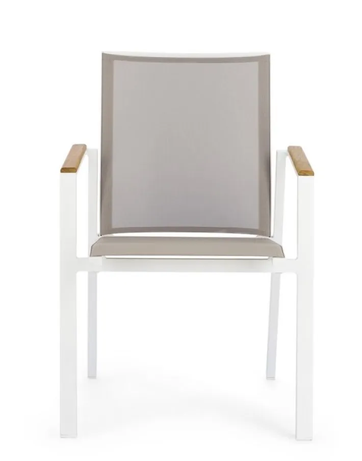 Bizzotto Sedie>SEDIA IN ALLUMINIO BIANCO GK50 - CAMERON