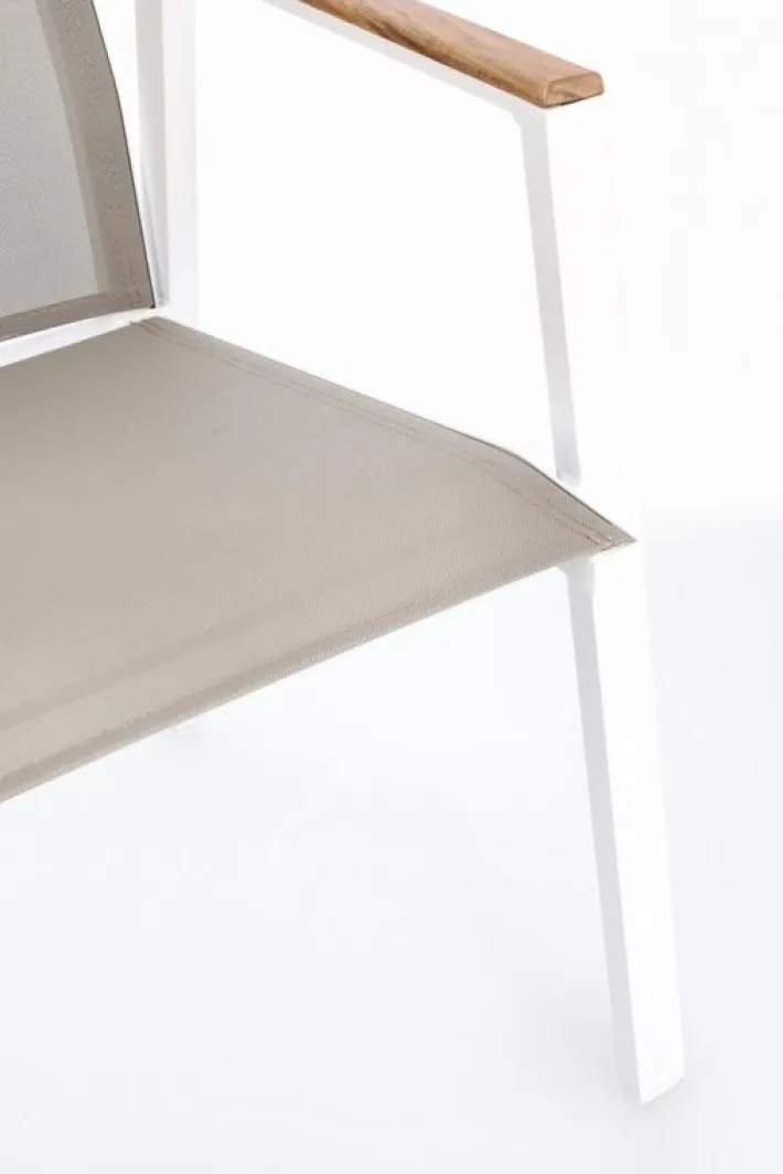 Bizzotto Sedie>SEDIA IN ALLUMINIO BIANCO GK50 - CAMERON