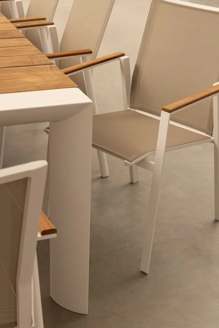 Bizzotto Sedie>SEDIA IN ALLUMINIO BIANCO GK50 - CAMERON