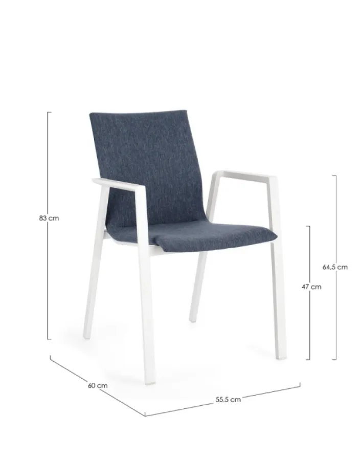 Bizzotto Sedie>SEDIA IN ALLUMINIO DENIM JX11 - ODEON