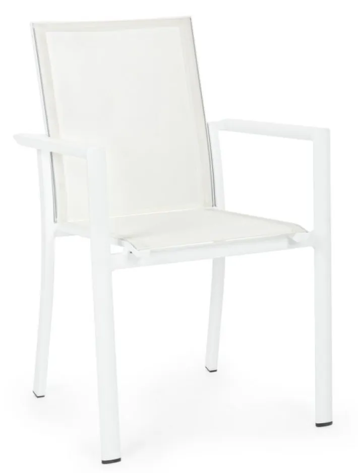 Bizzotto Sedie>SEDIA IN ALLUMINIO IMPILABILE BIANCO CX21 - KONNOR