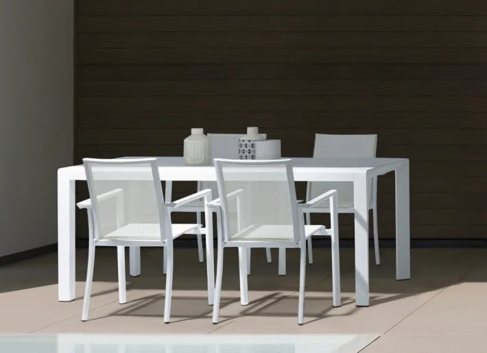 Bizzotto Sedie>SEDIA IN ALLUMINIO IMPILABILE BIANCO CX21 - KONNOR