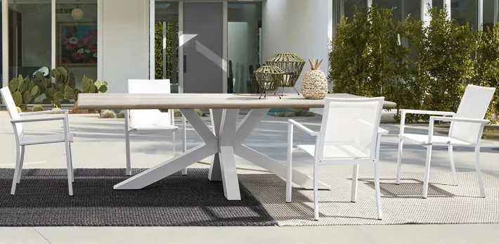 Bizzotto Sedie>SEDIA IN ALLUMINIO IMPILABILE BIANCO CX21 - KONNOR