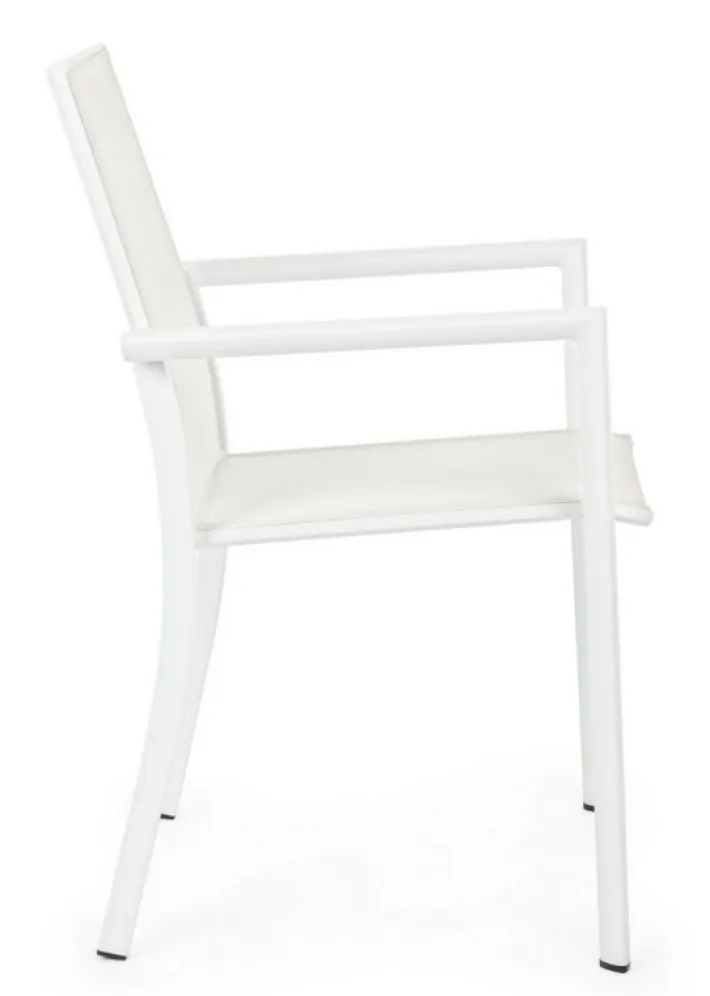 Bizzotto Sedie>SEDIA IN ALLUMINIO IMPILABILE BIANCO CX21 - KONNOR
