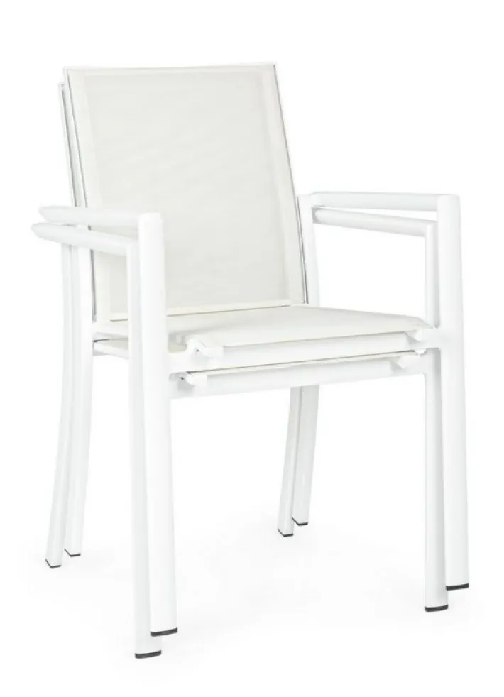 Bizzotto Sedie>SEDIA IN ALLUMINIO IMPILABILE BIANCO CX21 - KONNOR