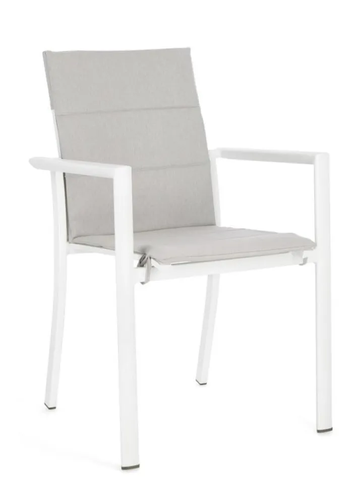 Bizzotto Sedie>SEDIA IN ALLUMINIO IMPILABILE BIANCO CX21 - KONNOR