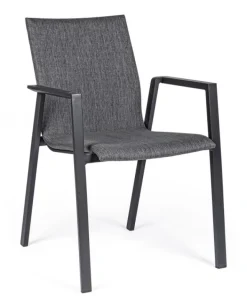 Bizzotto Sedie>SEDIA IN ALLUMINIO IMPILABILE ANTRACITE JX55 - ODEON