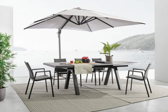 Bizzotto Sedie>SEDIA IN ALLUMINIO IMPILABILE ANTRACITE JX55 - ODEON