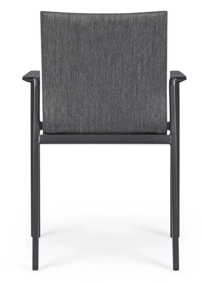 Bizzotto Sedie>SEDIA IN ALLUMINIO IMPILABILE ANTRACITE JX55 - ODEON