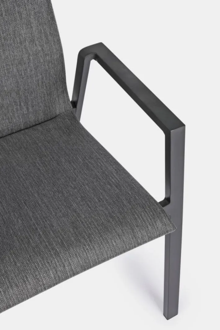 Bizzotto Sedie>SEDIA IN ALLUMINIO IMPILABILE ANTRACITE JX55 - ODEON