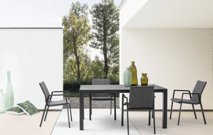 Bizzotto Sedie>SEDIA IN ALLUMINIO IMPILABILE ANTRACITE JX55 - ODEON