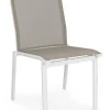 Bizzotto Sedie>SEDIA IN ALLUMINIO IMPILABILE BIANCO/TORTORA GK50 - CRUISE