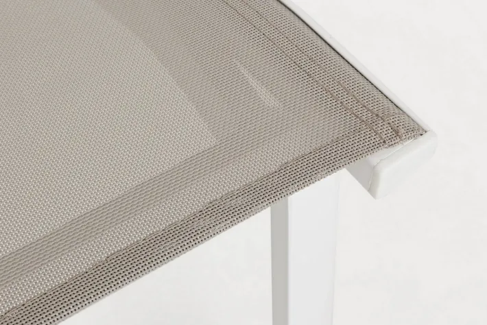 Bizzotto Sedie>SEDIA IN ALLUMINIO IMPILABILE BIANCO/TORTORA GK50 - CRUISE
