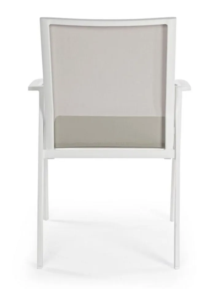 Bizzotto Sedie>SEDIA IN ALLUMINIO IMPILABILE BIANCO GK50 - CRUISE