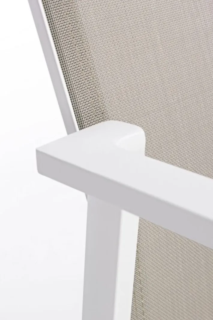 Bizzotto Sedie>SEDIA IN ALLUMINIO IMPILABILE BIANCO GK50 - CRUISE