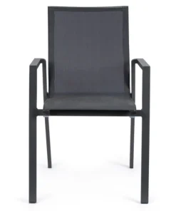 Bizzotto Sedie>SEDIA IN ALLUMINIO IMPILABILE ANTRACITE JX55 - KRION