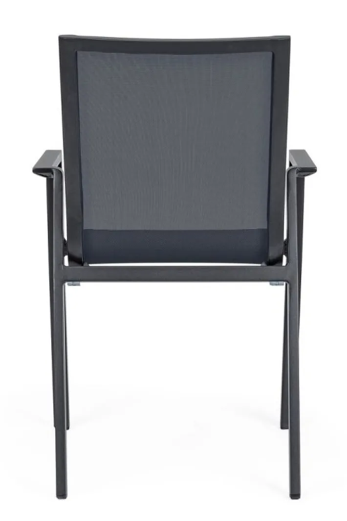 Bizzotto Sedie>SEDIA IN ALLUMINIO IMPILABILE ANTRACITE JX55 - KRION