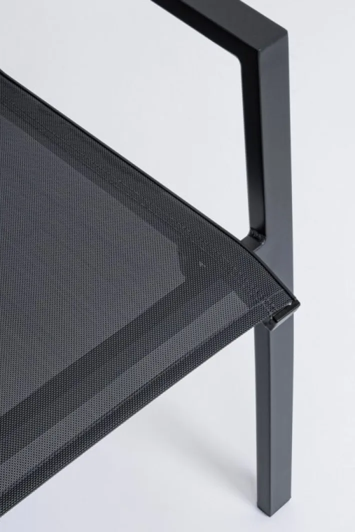 Bizzotto Sedie>SEDIA IN ALLUMINIO IMPILABILE ANTRACITE JX55 - KRION