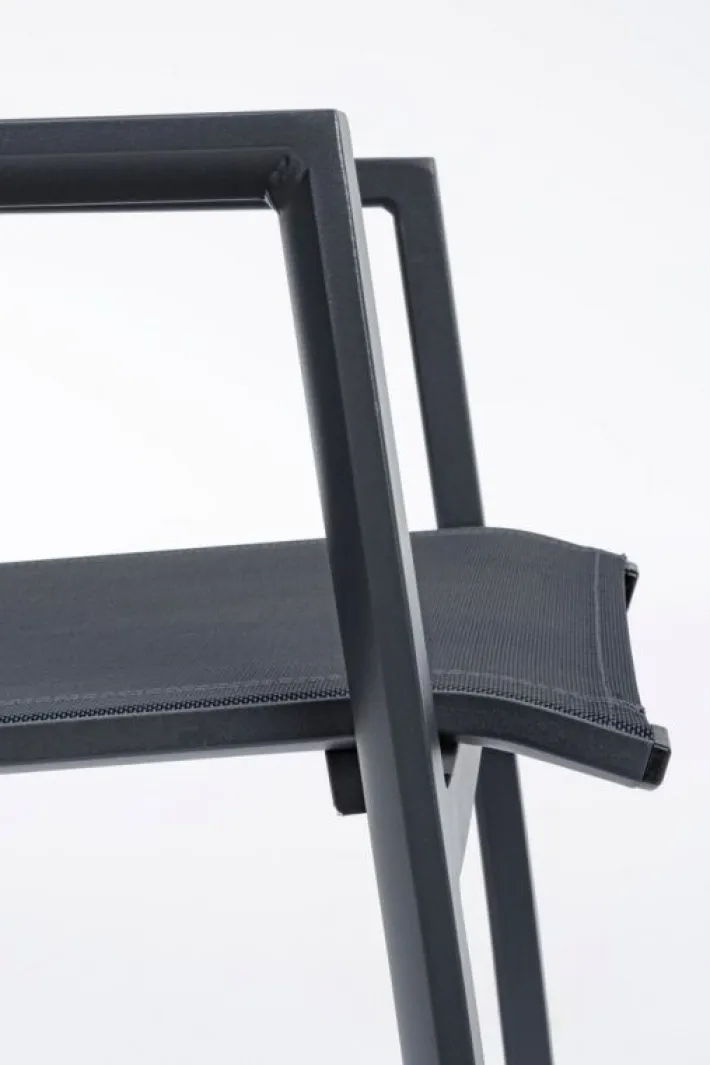 Bizzotto Sedie>SEDIA IN ALLUMINIO IMPILABILE ANTRACITE JX55 - KRION