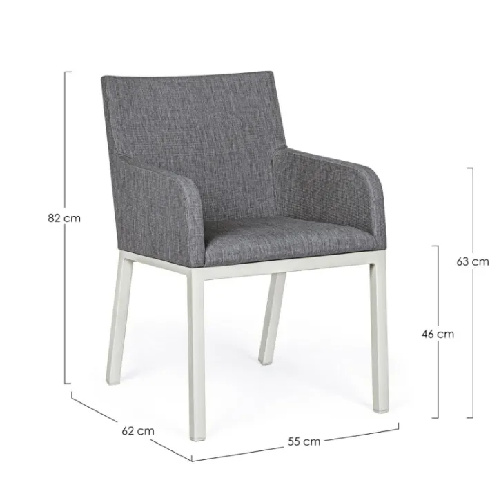 Bizzotto Sedie>SEDIA IN ALLUMINIO LUNAR - OWEN