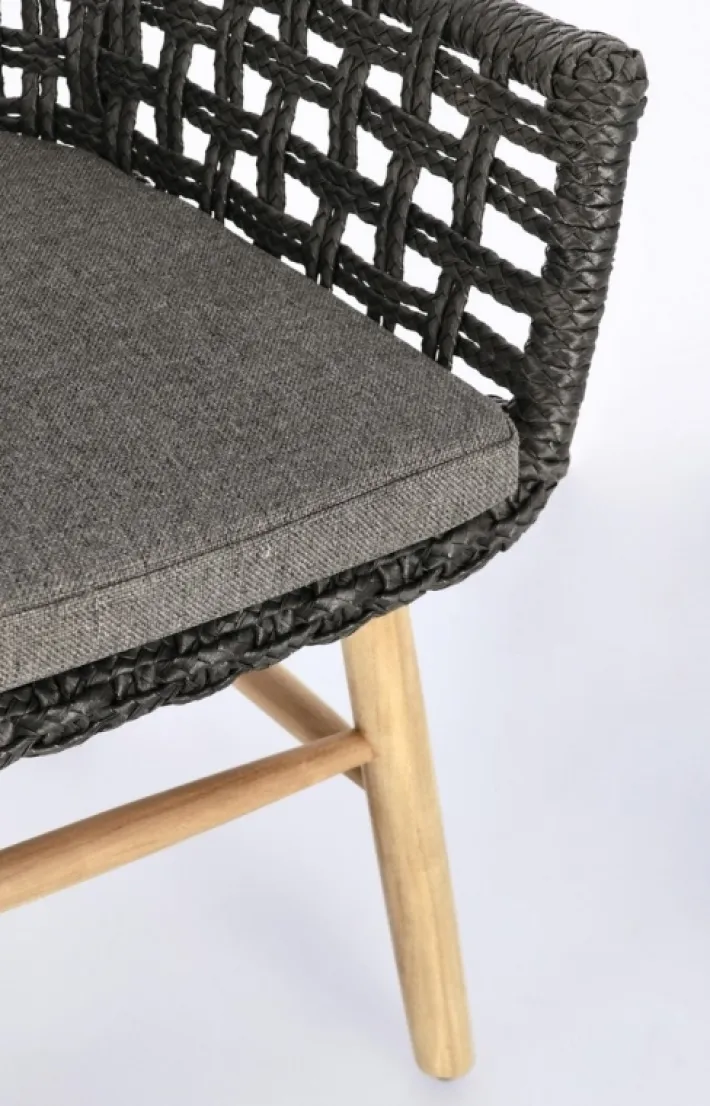Bizzotto Sedie>SEDIA IN ALLUMINIO NERA - WILSON