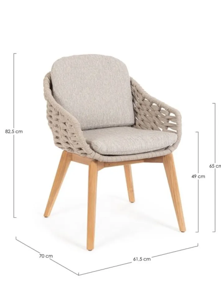 Bizzotto Sedie>SEDIA IN CORDA BEIGE - TAMIRES