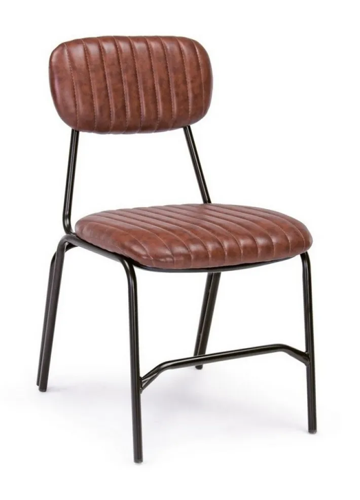 Bizzotto Sedie>SEDIA IN ECOPELLE ARANCIO - DEBBIE