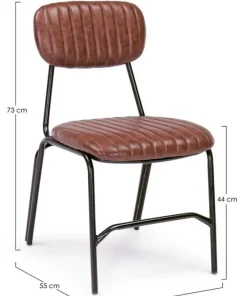 Bizzotto Sedie>SEDIA IN ECOPELLE ARANCIO - DEBBIE