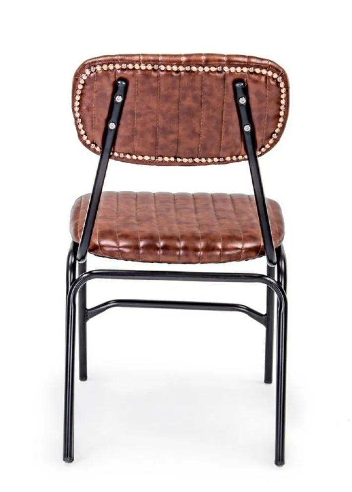 Bizzotto Sedie>SEDIA IN ECOPELLE ARANCIO - DEBBIE