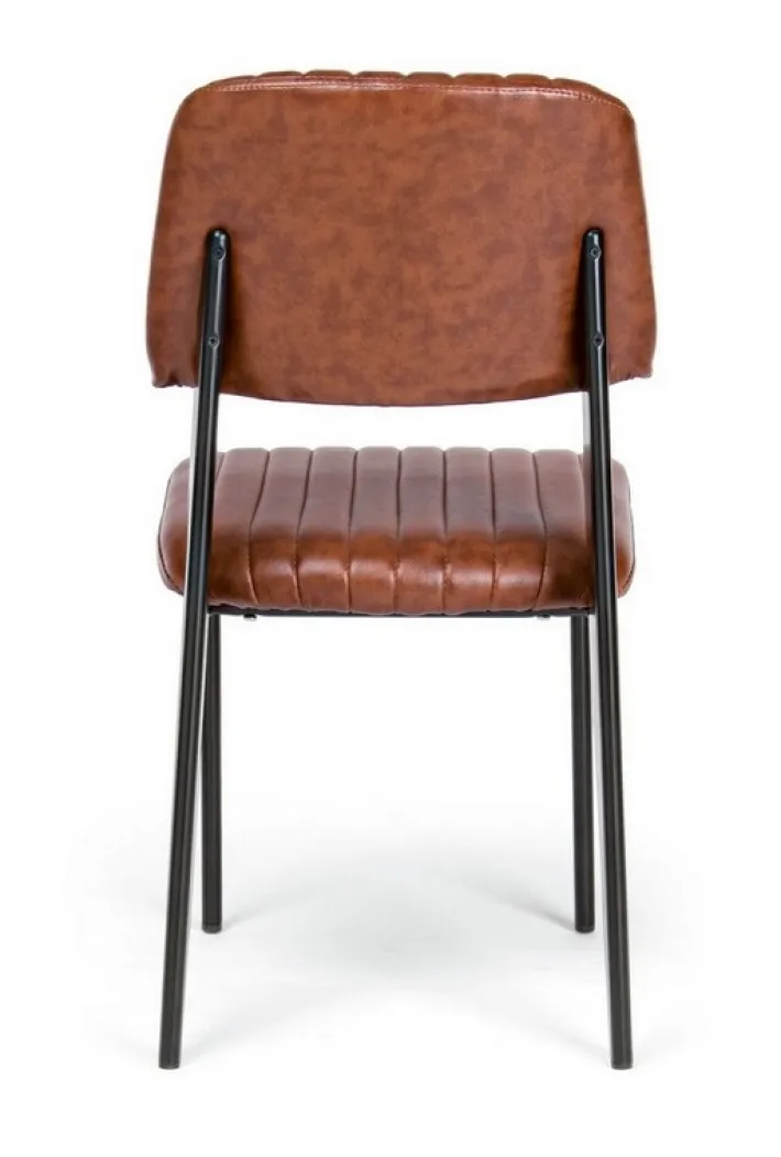 Bizzotto Sedie>SEDIA IN ECOPELLE ARANCIO SCURO - NELLY
