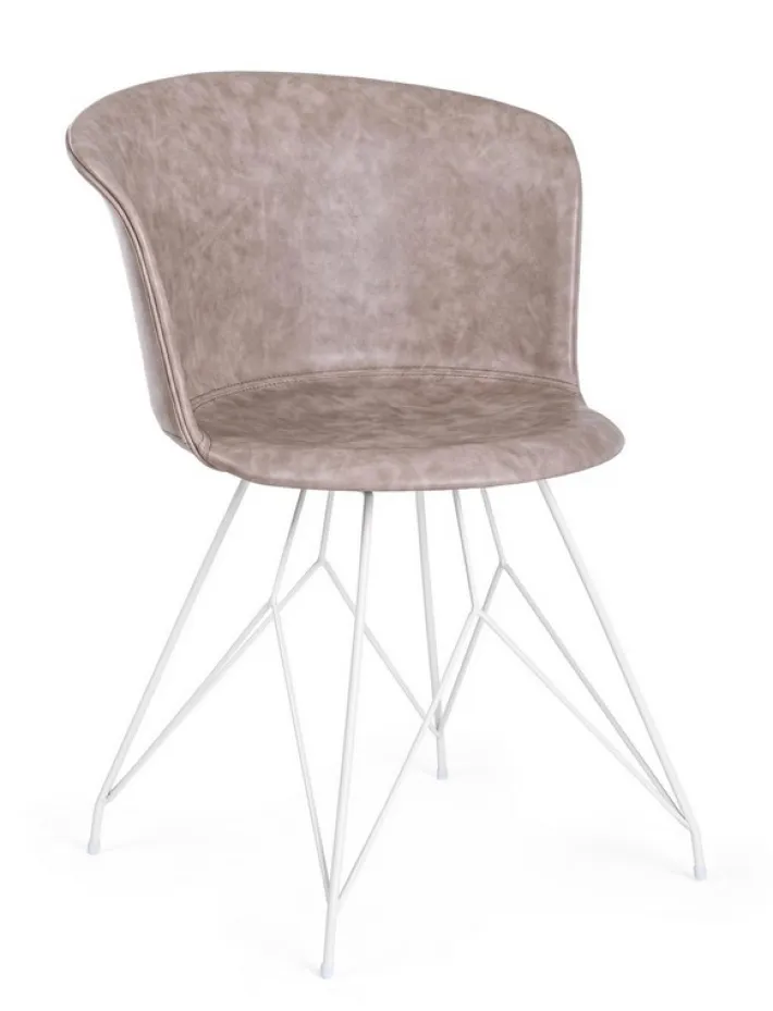 Bizzotto Sedie>SEDIA IN ECOPELLE BEIGE - LOFT
