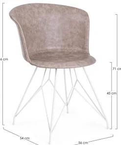 Bizzotto Sedie>SEDIA IN ECOPELLE BEIGE - LOFT