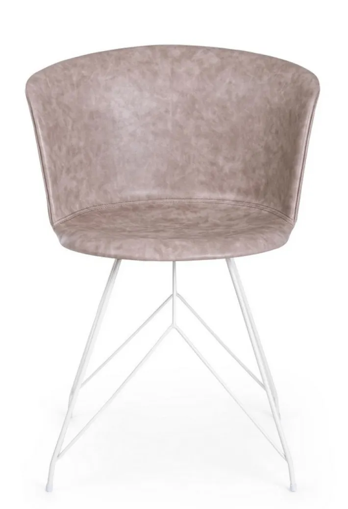 Bizzotto Sedie>SEDIA IN ECOPELLE BEIGE - LOFT