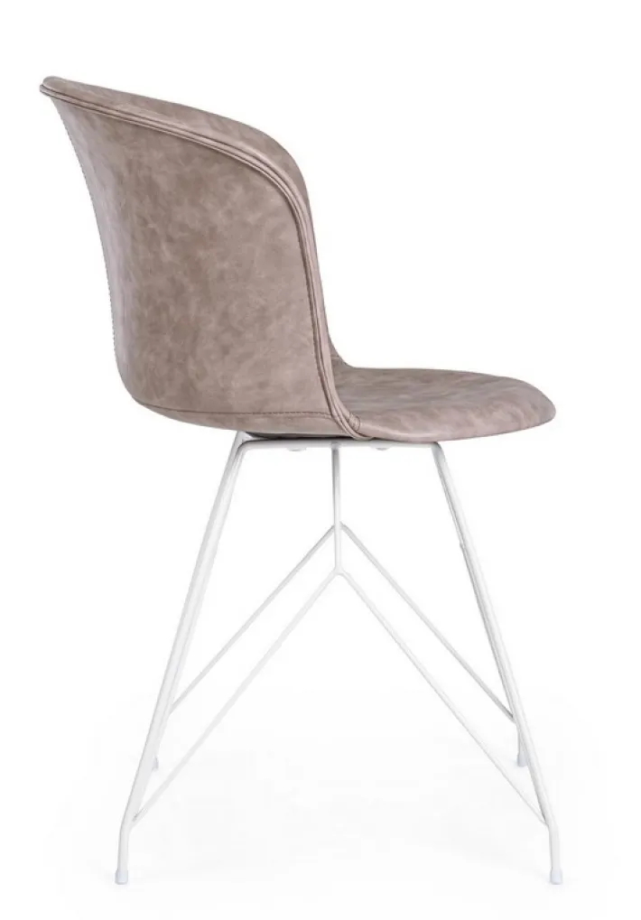 Bizzotto Sedie>SEDIA IN ECOPELLE BEIGE - LOFT