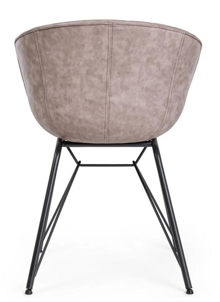 Bizzotto Sedie>SEDIA IN ECOPELLE BEIGE - WARHOL