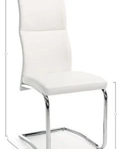Bizzotto Sedie>SEDIA IN ECOPELLE BIANCA - THELMA