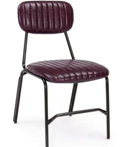 Bizzotto Sedie>SEDIA IN ECOPELLE BORDEAUX - DEBBIE