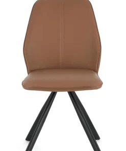 Bizzotto Sedie>SEDIA IN ECOPELLE COGNAC - MAXWELL