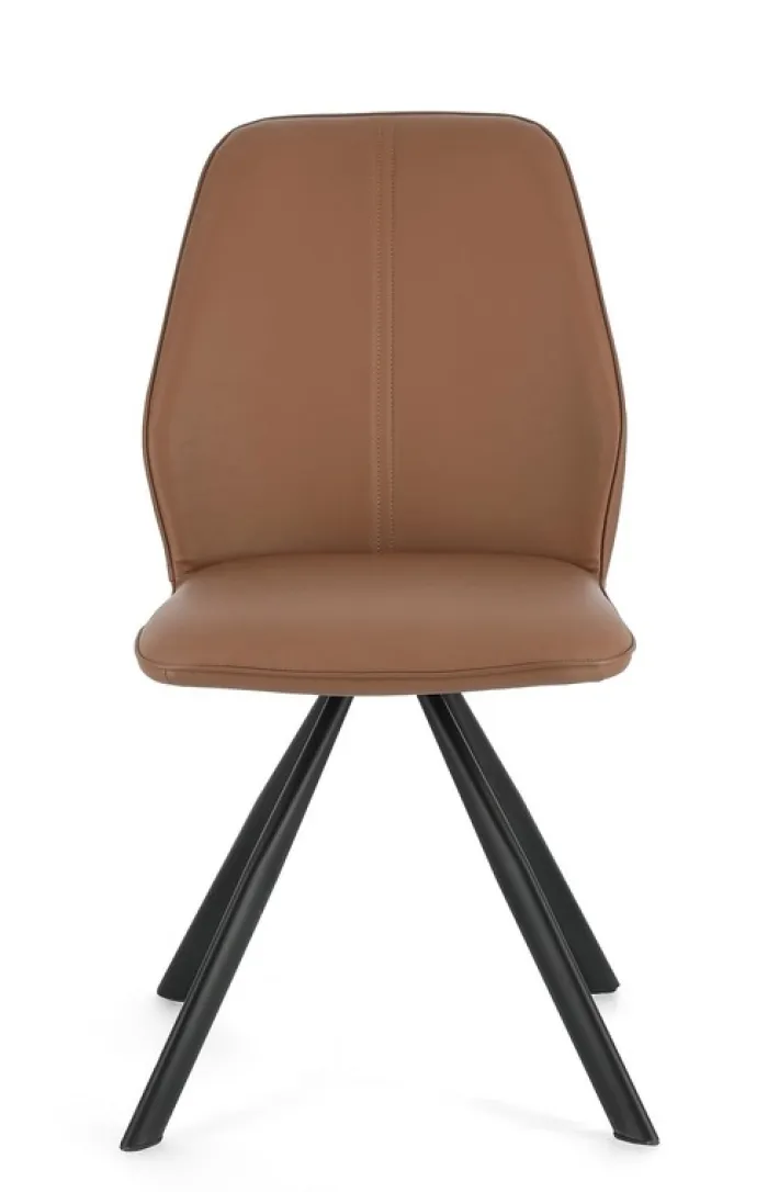 Bizzotto Sedie>SEDIA IN ECOPELLE COGNAC - MAXWELL