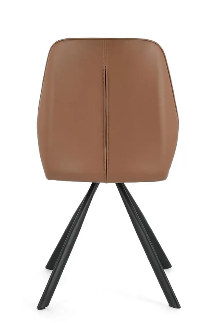 Bizzotto Sedie>SEDIA IN ECOPELLE COGNAC - MAXWELL