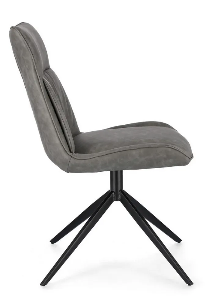Bizzotto Sedie>SEDIA IN ECOPELLE GRIGIO - JORDAN
