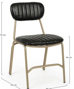 Bizzotto Sedie>SEDIA IN ECOPELLE NERA - ADDY