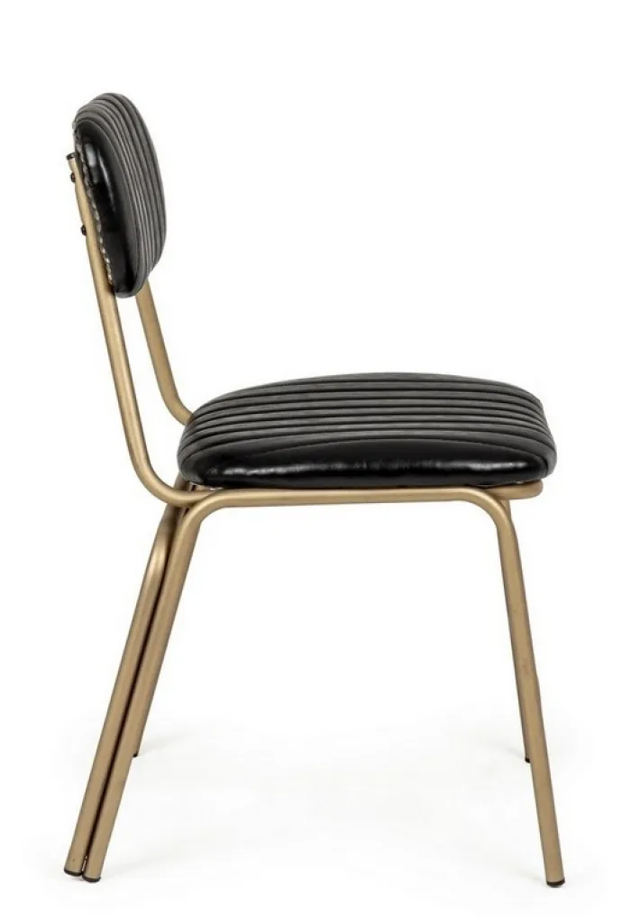 Bizzotto Sedie>SEDIA IN ECOPELLE NERA - ADDY