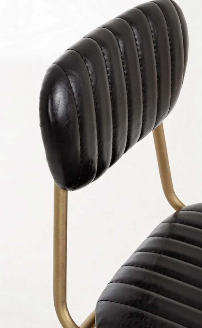 Bizzotto Sedie>SEDIA IN ECOPELLE NERA - ADDY