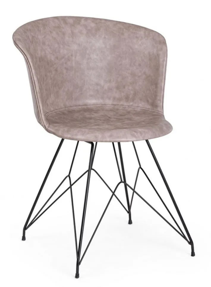 Bizzotto Sedie>SEDIA IN ECOPELLE NERA - LOFT
