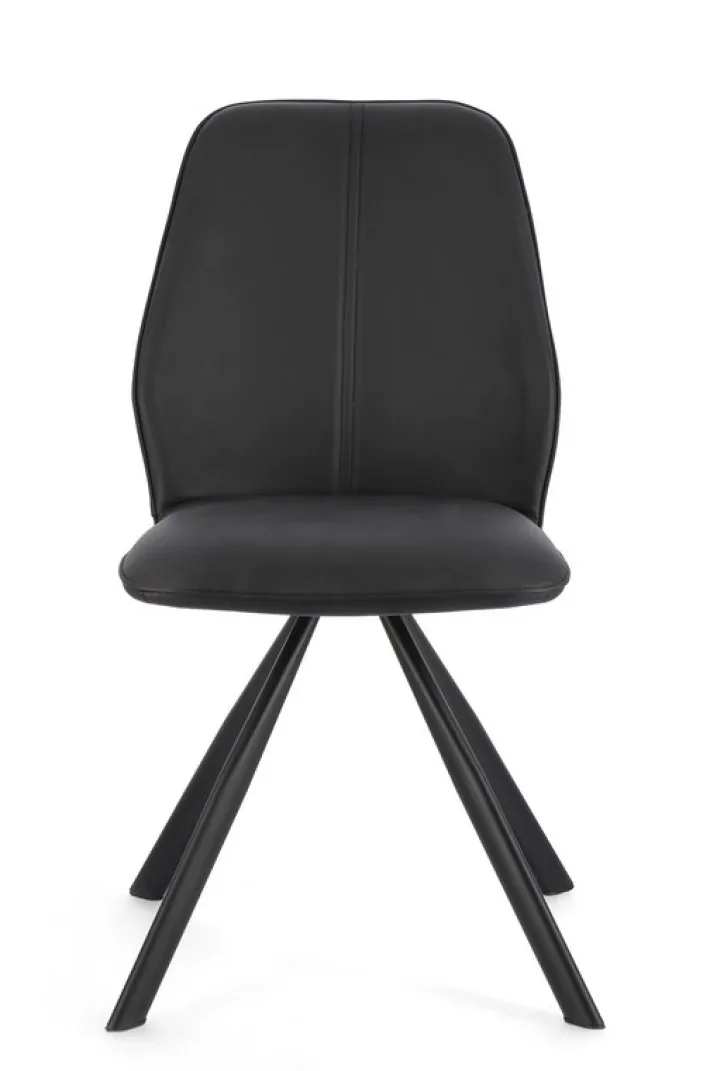 Bizzotto Sedie>SEDIA IN ECOPELLE NERA - MAXWELL