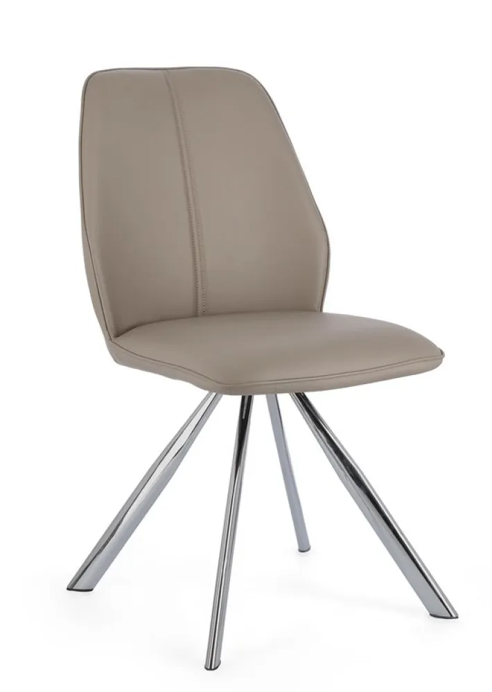 Bizzotto Sedie>SEDIA IN ECOPELLE TORTORA - MAXWELL