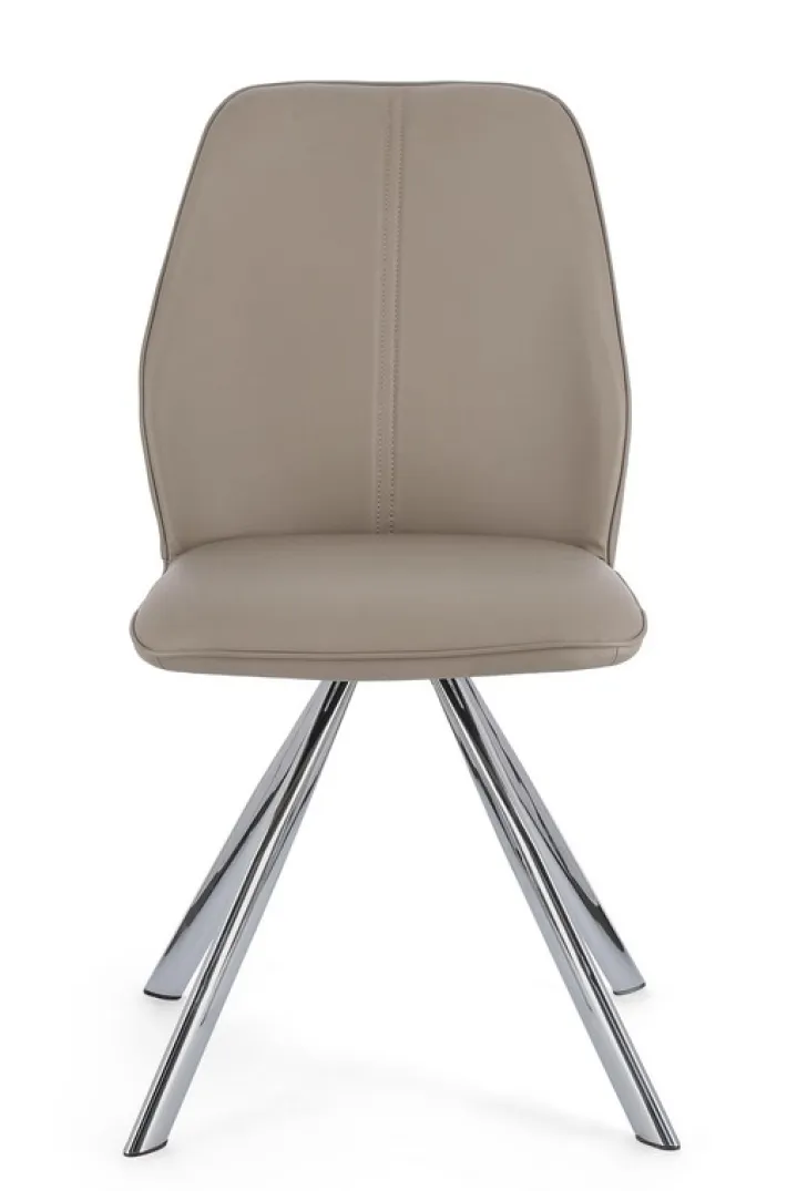 Bizzotto Sedie>SEDIA IN ECOPELLE TORTORA - MAXWELL