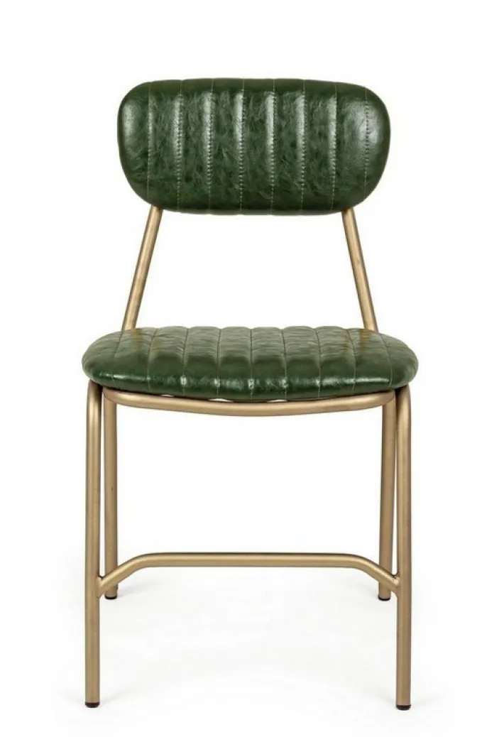 Bizzotto Sedie>SEDIA IN ECOPELLE VERDE SCURO - ADDY