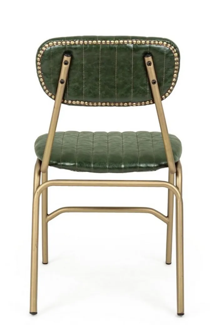Bizzotto Sedie>SEDIA IN ECOPELLE VERDE SCURO - ADDY